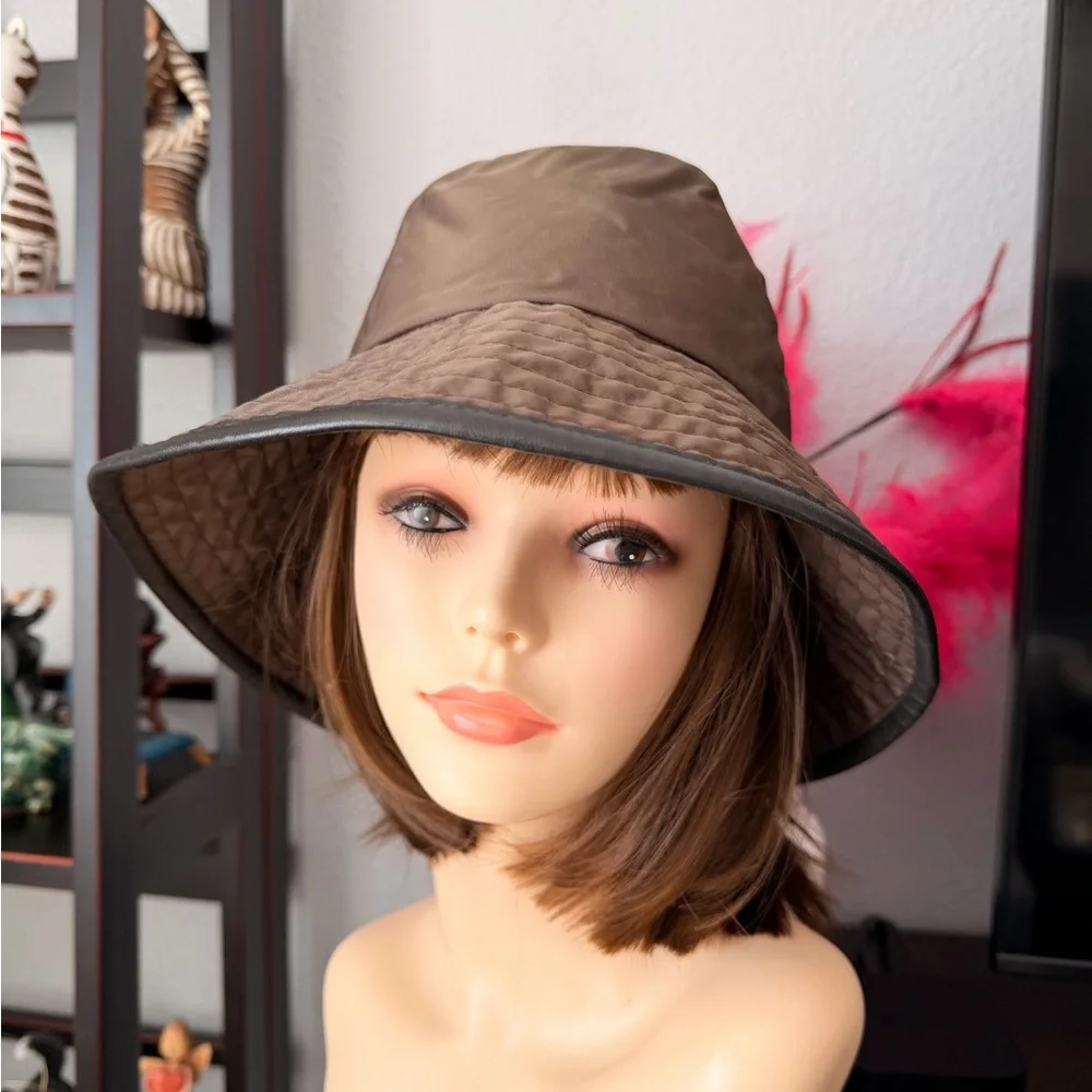 Betmar Brown Nylon Bucket Hat